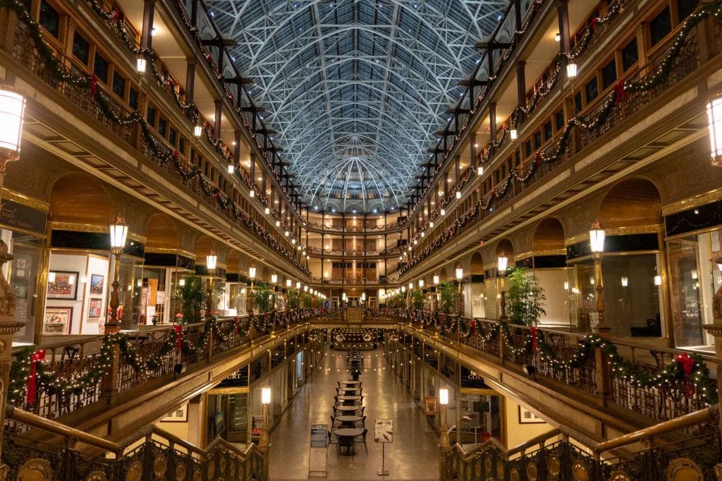 Arcade de Cleveland en Navidad
