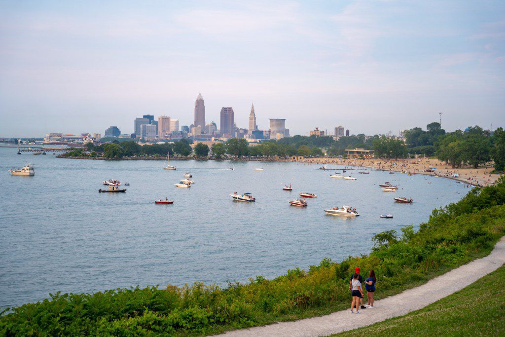 Vista de Cleveland desde el parque Edgewater