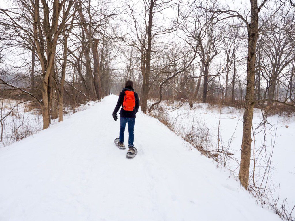 Caminata con raquetas de nieve en el Parque Nacional del Valle de Cuyahoga