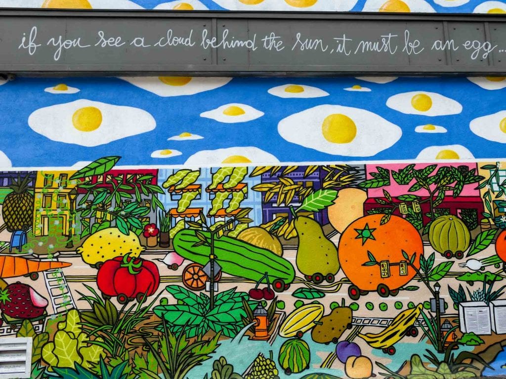 Mural de huevo frito de la ciudad de Ohio