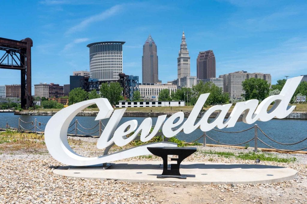 Letrero de guión de Foundry Cleveland