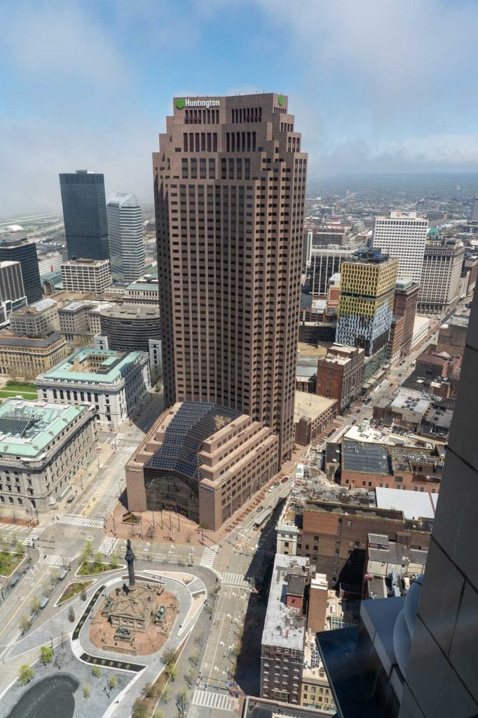 Vista del centro de Cleveland desde Terminal Tower