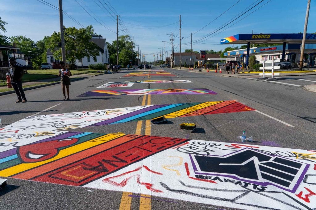Mural de la calle Black Lives Matter