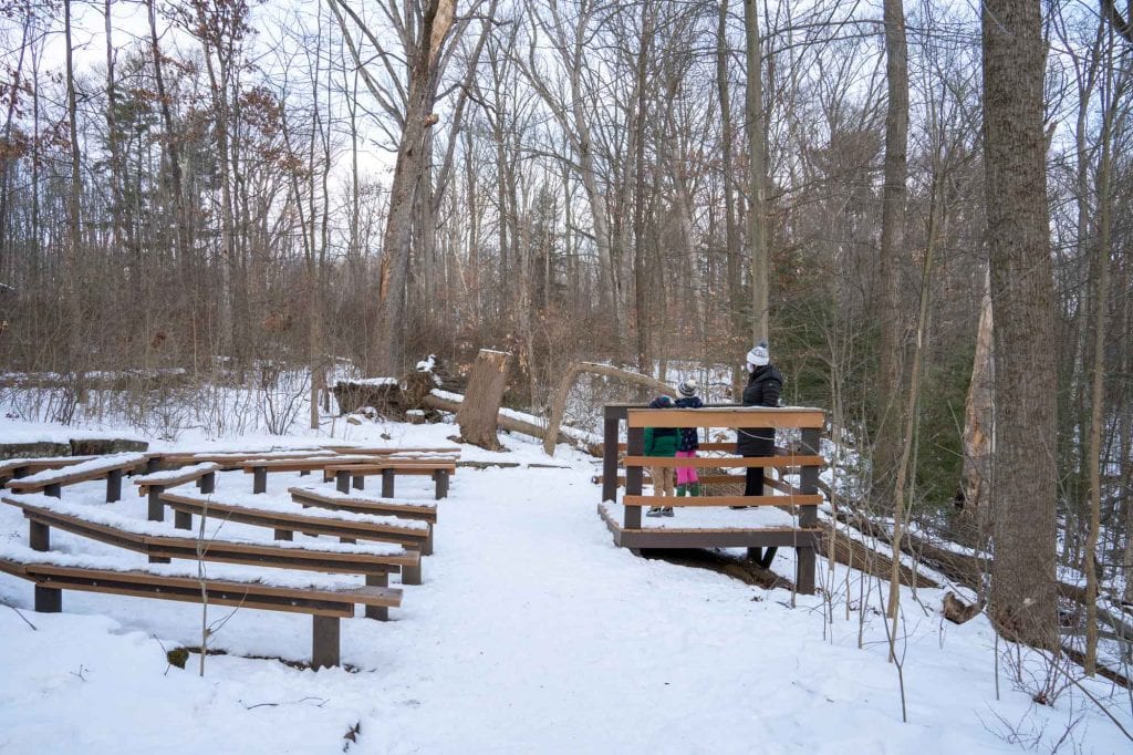 Centro de la naturaleza de Brecksville en invierno