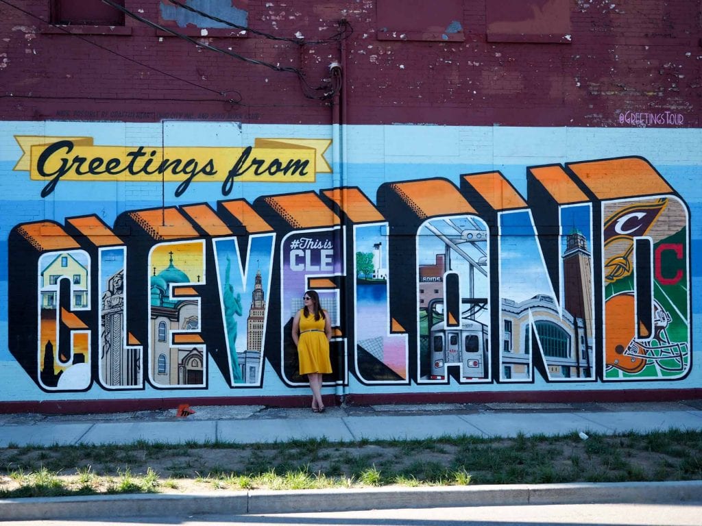 Mural de Cleveland en la ciudad de Ohio